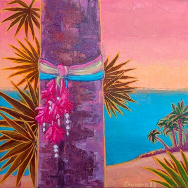 Painting titled "Sunset. Phuket" by Natalie Bocharova (Charova), Original Artwork, Oil