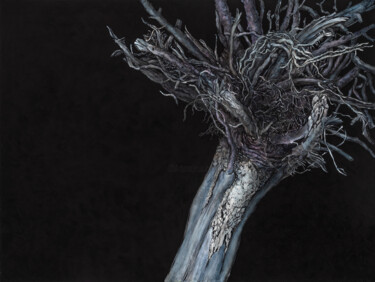 Painting titled "Root" by Natalie Levkovska, Original Artwork, Oil