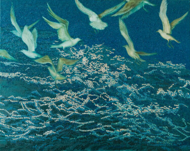 Pintura intitulada "Storm is coming" por Natalie Levkovska, Obras de arte originais, Óleo