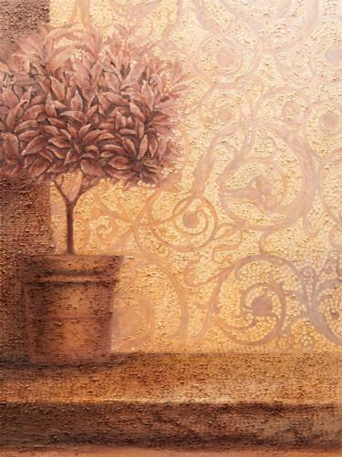 Картина под названием "Laurel tree in a pot" - Natalie Levkovska, Подлинное произведение искусства, Масло