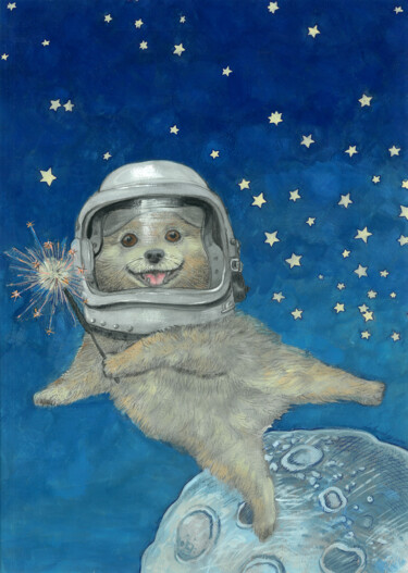 Dessin intitulée "Be a Star!" par Natalie Levkovska, Œuvre d'art originale, Gouache