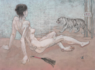 Disegno intitolato "China Girl and New…" da Natalie Levkovska, Opera d'arte originale, Gouache