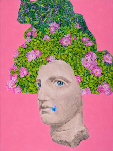 Картина под названием "I'll weave you a wr…" - Natalie Levkovska, Подлинное произведение искусства, Масло Установлен на Дере…