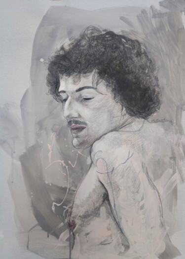 Tekening getiteld "Portraiture of Yoku…" door Natalie Levkovska, Origineel Kunstwerk, Gouache