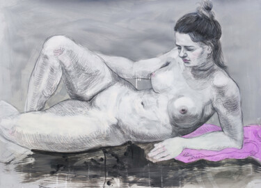 Desenho intitulada "Julia’s body" por Natalie Levkovska, Obras de arte originais, Têmpera