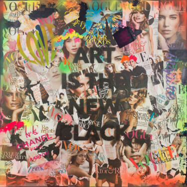 Collages titled "Dutch Fashionable S…" by Natalie Otalora, Original Artwork, Collages Mounted on Wood Stretcher frame