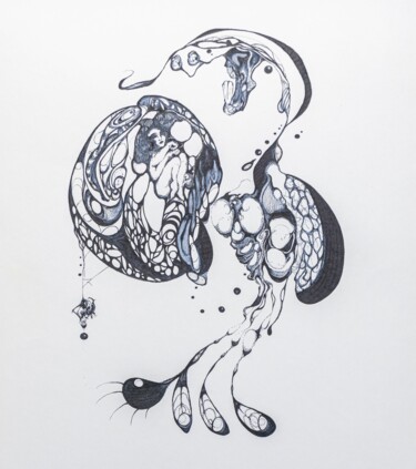 Drawing titled "The void" by Natalie Roy, Original Artwork, Ink