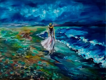 Картина под названием ",, Storm,," - Natalie Rybka, Подлинное произведение искусства, Акрил Установлен на картон