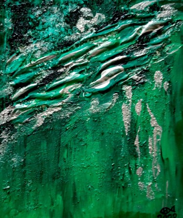 Pintura titulada ",, Sea Rhapsody 2,," por Natalie Rybka, Obra de arte original, Oleo Montado en Bastidor de camilla de made…