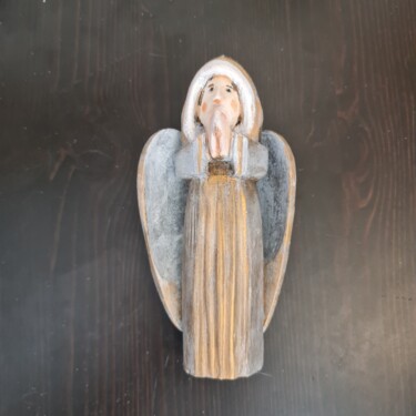 Sculpture titled "Молящийся ангел" by Natalie Shiporina, Original Artwork, Wood