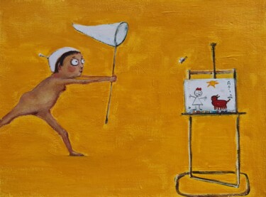 Pintura titulada "За мечтой" por Natalie Shiporina, Obra de arte original, Acrílico Montado en Bastidor de camilla de madera