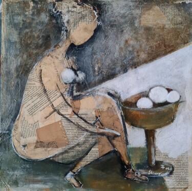 Ζωγραφική με τίτλο "painting in modern…" από Natalie Shiporina, Αυθεντικά έργα τέχνης, Ακρυλικό Τοποθετήθηκε στο Ξύλινο φορε…
