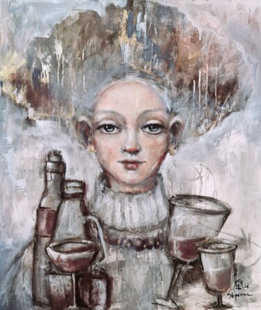 Pintura intitulada "Время глинтвейна" por Natalie Shiporina, Obras de arte originais, Acrílico Montado em Armação em madeira