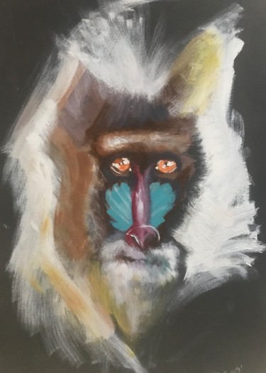 Pittura intitolato "Babu" da Natalie Tiossi, Opera d'arte originale, Acrilico