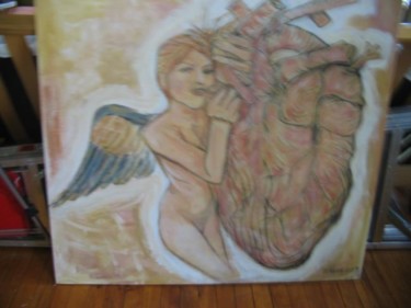 Painting titled "Angel Heart" by Natalie Vann, Original Artwork