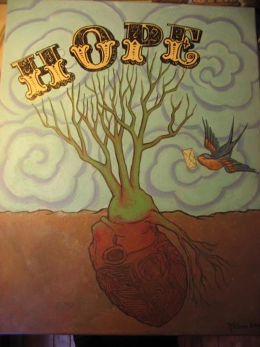 Painting titled ""HOPE"" by Natalie Vann, Original Artwork