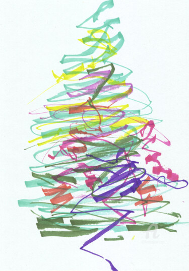 Tekening getiteld "scent of christmas" door Nataliia Belozerova, Origineel Kunstwerk, Marker