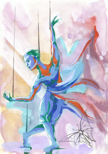 Ζωγραφική με τίτλο "Dancer 3" από Nataliia Belozerova, Αυθεντικά έργα τέχνης, Ακρυλικό