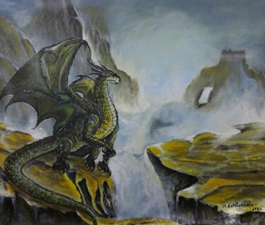 Pintura titulada "Kingdom Of The Gree…" por Nataliia Goloborodko, Obra de arte original, Acrílico Montado en Bastidor de cam…