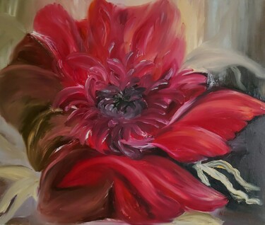 Картина под названием "Flamenco In The Jun…" - Nataliia Goloborodko, Подлинное произведение искусства, Масло Установлен на Д…