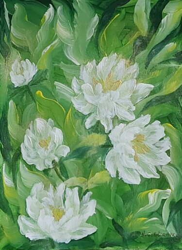 Peinture intitulée "Wild Flowers" par Nataliia Goloborodko, Œuvre d'art originale, Acrylique Monté sur Plexiglas