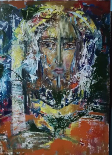 Malarstwo zatytułowany „Воин Сил Добра” autorstwa Nataliia Herasymenko, Oryginalna praca, Olej Zamontowany na Drewniana rama…
