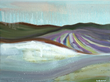 Peinture intitulée "Lavender dreams - o…" par Nataliia Karavan, Œuvre d'art originale, Huile