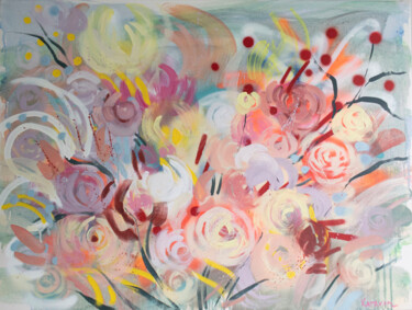 Peinture intitulée "Afternoon sun - abs…" par Nataliia Karavan, Œuvre d'art originale, Huile