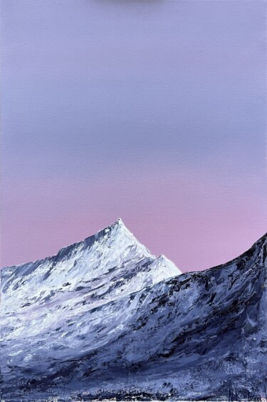 Painting titled "Mountains" by Nataliia Kozlova, Original Artwork, Oil