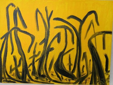 Pittura intitolato "The burning forest…" da Nataliia Kutikhina (natel), Opera d'arte originale, Acrilico