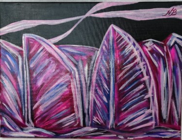 Painting titled "The Pink Ice" by Nataliia Kutikhina (natel), Original Artwork, Acrylic