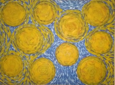 Pittura intitolato "Ten Suns (10 suns).…" da Nataliia Kutikhina (natel), Opera d'arte originale, Acrilico