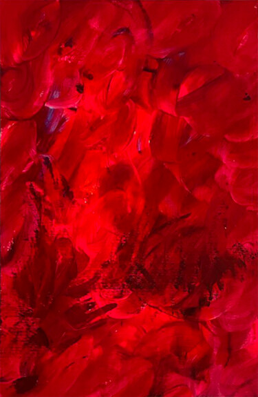 Painting titled "Red" by Nataliia Lepikhina, Original Artwork, Acrylic