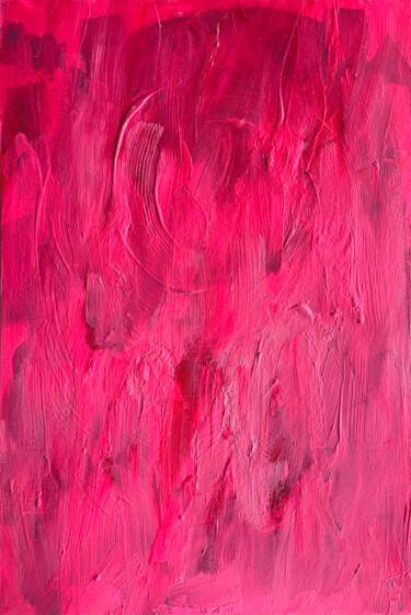 「Intense pink」というタイトルの絵画 Nataliia Lepikhinaによって, オリジナルのアートワーク, アクリル