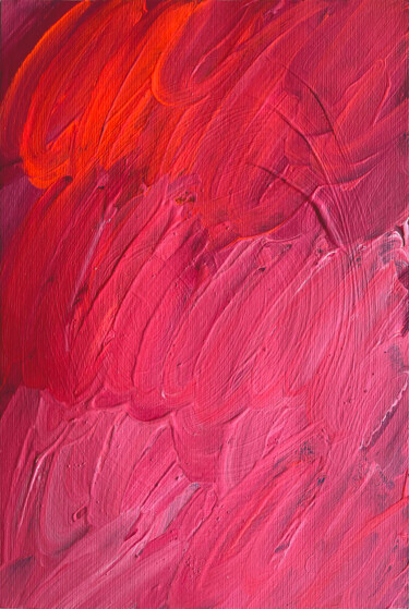 Schilderij getiteld "Pink sea" door Nataliia Lepikhina, Origineel Kunstwerk, Acryl