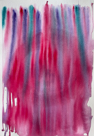 Peinture intitulée "Blurred lines" par Nataliia Lepikhina, Œuvre d'art originale, Aquarelle