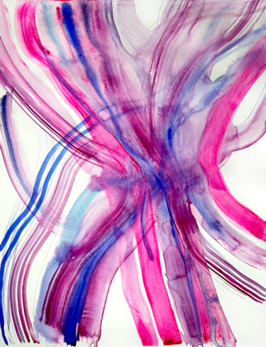 Peinture intitulée "Pink Blossom" par Nataliia Lepikhina, Œuvre d'art originale, Aquarelle