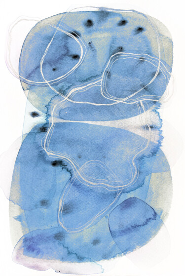 Digitale Kunst getiteld "Arctic Frost" door Nataliia Lepikhina, Origineel Kunstwerk, Aquarel