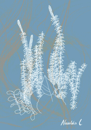 Digitale Kunst getiteld "Herbs of the North" door Nataliia Lepikhina, Origineel Kunstwerk, 2D Digital Work