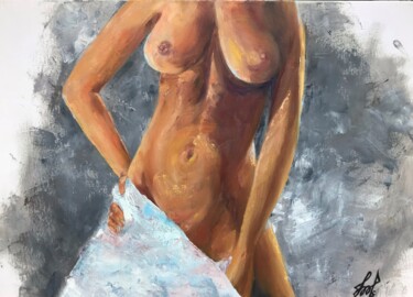 Malerei mit dem Titel "Naked beauty" von Nataliia Lishchynska, Original-Kunstwerk, Öl Auf Keilrahmen aus Holz montiert