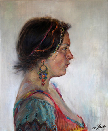 Pittura intitolato "young-catalan.jpg" da Nataliia Petrenko-Litvinova, Opera d'arte originale, Olio