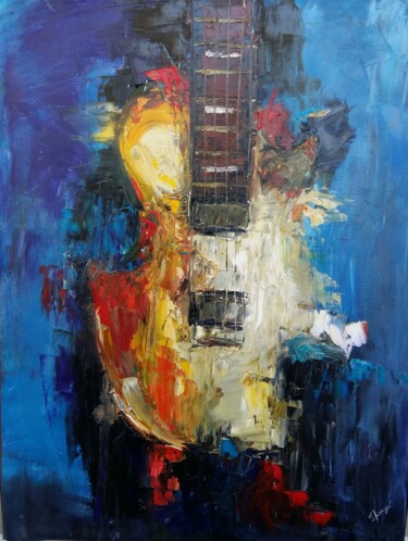 Pintura titulada "Guitar" por Nataliia Priputnikova, Obra de arte original, Oleo