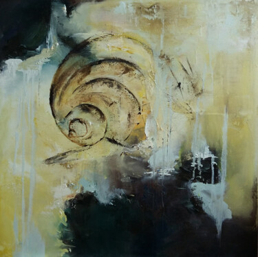 Painting titled "Snail" by Nataliia Priputnikova, Original Artwork, Oil