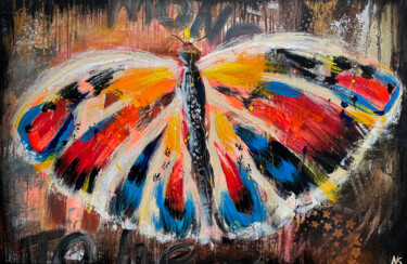 Painting titled "Butterfly" by Nataliia Svitlychna, Original Artwork, Acrylic
