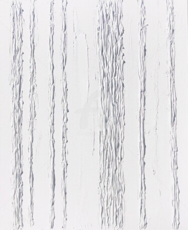 Картина под названием "„White rays“ 3d min…" - Nataliia Krykun, Подлинное произведение искусства, Акрил Установлен на Деревя…