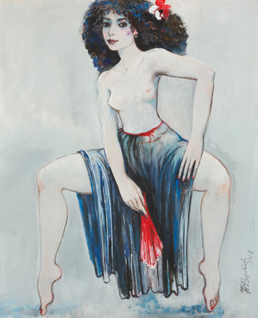 Painting titled "Today I dance Carmen" by Nataliy Korobova, Original Artwork, Acrylic