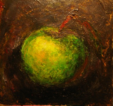 Картина под названием "Green Apple" - Nataliya Bagatskaya, Подлинное произведение искусства, Масло
