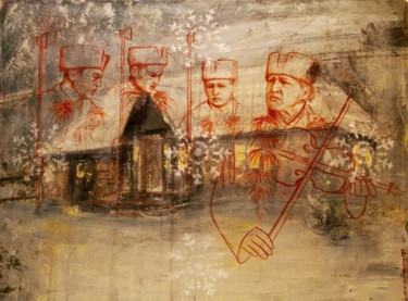 Painting titled "christmas carols" by Nataliya Bagatskaya, Original Artwork, Acrylic