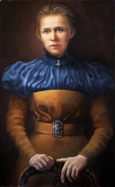 Malerei mit dem Titel "Lesya Ukrainka" von Nataliya Bagatskaya, Original-Kunstwerk, Öl