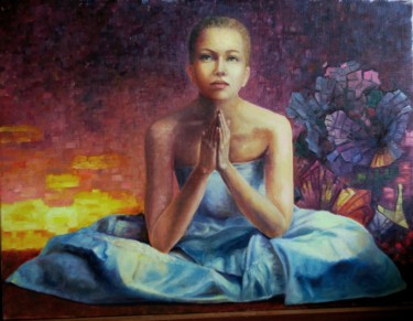 Painting titled "Bride" by Nataliya Bagatskaya, Original Artwork, Oil